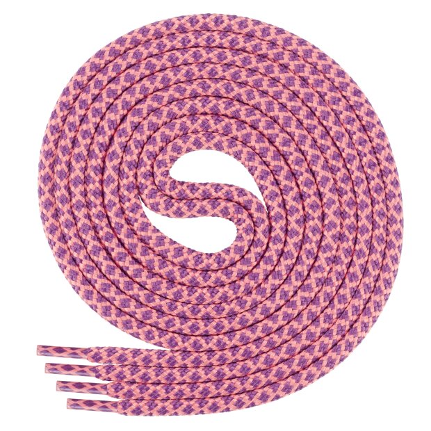 Di Ficchiano Polyester Schnürsenkel - peach/purple - Karo - 90 cm