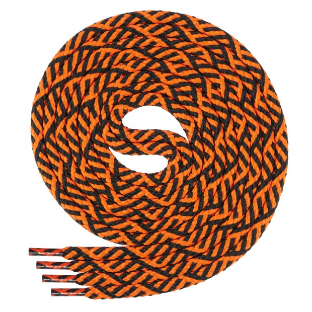 Di Ficchiano Polyester Schnürsenkel - Twist - schwarz/orange - 90 cm