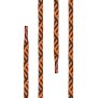 Di Ficchiano Polyester Schnürsenkel - Twist - schwarz/orange - 190 cm