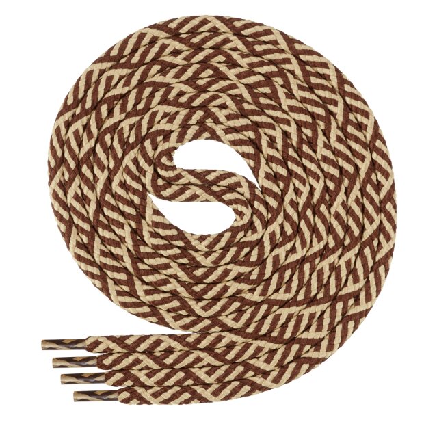 Di Ficchiano Polyester Schnürsenkel - Twist - braun/beige - 130 cm