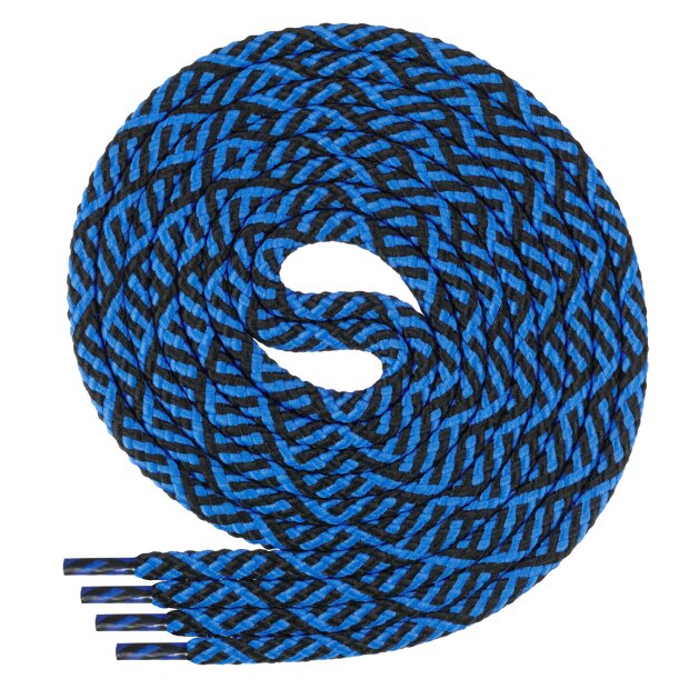 Di Ficchiano Polyester Schnürsenkel - Twist - schwarz/blau - 140 cm