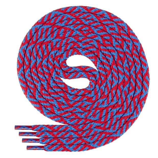 Di Ficchiano Polyester Schnürsenkel - Twist - rot/blau - 160 cm