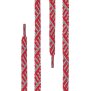 Di Ficchiano - flache Schnürsenkel - rot/grau Twist - 120 cm