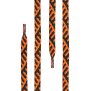 Di Ficchiano - flache Schnürsenkel - schwarz/orange Twist - 100 cm