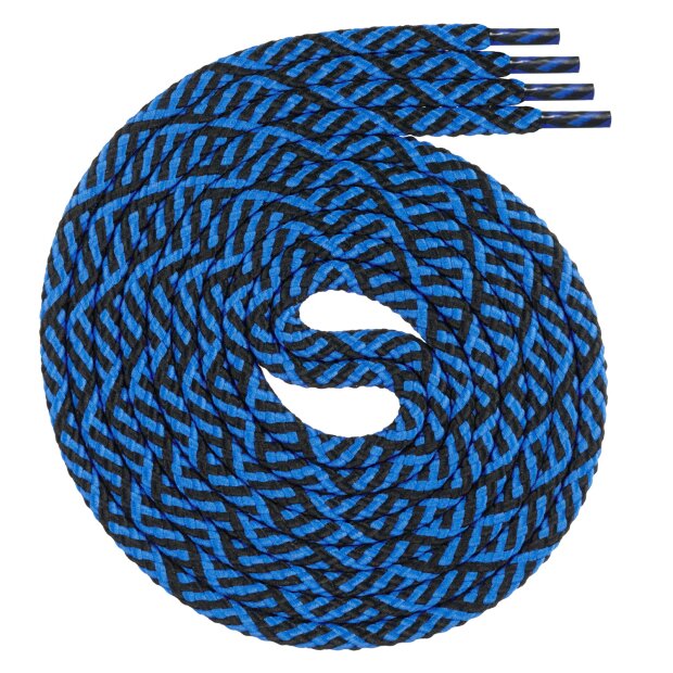 Swissly Schnürsenkel - Twist - schwarz/blau - 90 cm