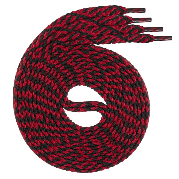 Swissly  Schnürsenkel - Twist - schwarz/weinrot - 170 cm