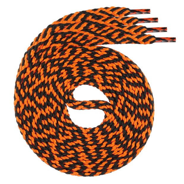 Swissly  Schnürsenkel - Twist - schwarz/orange - 140 cm