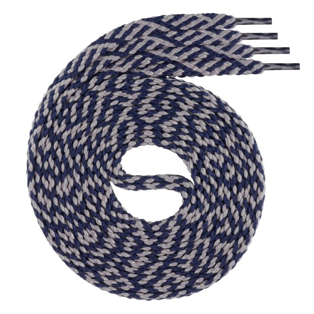 Swissly  Schnürsenkel - Twist - dunkelblau/grau - 100 cm